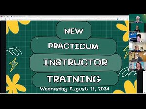 New Practicum Instructor Training