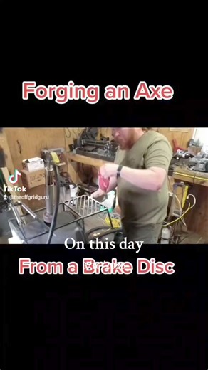 2K views · 55 reactions | I made this axe a year ago. Entirely on solar power too. #offgridguru #offgridliving #offgrid #solar #solarpower #metalwork #art | The Off-Grid Guru | Facebook