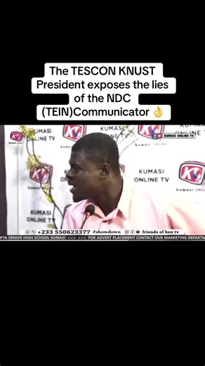 TESCON KNUST President Challenges NDC Lies