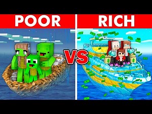 Mikey POOR vs JJ RICH Yacht Survival Battle in Minecraft ! - Maizen