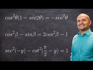 Verify Trigonometric Identity Using Pythagorean Identities | 3 Examples