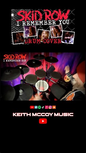 Skid Row - I Remember You #drumcover #youtube #shorts #drums #skidrow #rock #metal ‪@SkidRow‬