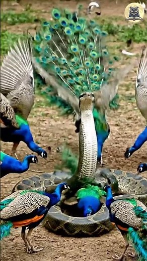 Python Attacks Peacock – Flock Rushes to the Rescue! 🐍🦚 Epic Wildlife Battle #PythonVsPeacock