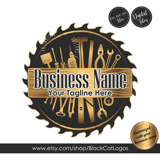 Handyman Logo Design, Round Home Repair, Construction Branding (digital Files) - Etsy