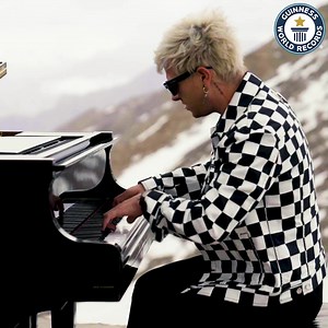 This piano performance was played at an astonishing altitude of 5375 meters (17,634.5 ft) 🎶 by Italy’s Davide Locatelli | Guinness World Records