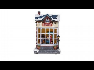 Winter Lane Lit Musical Storefront Moving Scene