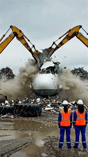 Aircraft Recycling Process #factoryprocess #howitsmade #aivideo #aviation #aircraftrecycling