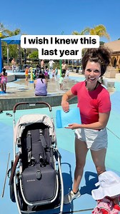1.8M views · 3.8K reactions | Now I use a wee wee pad in the stroller on water play days at the pool or splash pad #poolside #splashpad #mom #baby #waterplay this video is for entertainment purposes only and is not for prolonged use. This idea may not be suitable for babies with sensitive skin. Always supervise baby in the stroller and check them often while in use. | Liz & Jeff | Facebook