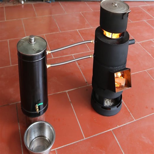 49K views · 476 reactions | Make a rocket stove from a gas tank that can both use hot water and use a dryer | Genius Hands DIY | Facebook
