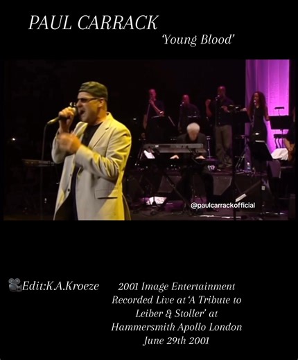 Here’s a blast from the past for this Sunday night 🤩 it’s a small clip of Paul performing ‘Young Blood’ at the Leiber & Stoller Tribute concert in 2001 🎶 🎥Edit: K.A.Kroeze | Paul Carrack