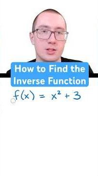 Inverse Functions Explained in 60 Seconds