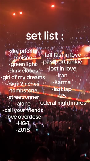 plus some special guest 😛 #setlist #rodwave #redemptionexperience #lastlap #lashow