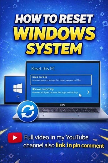 Reset Windows PC in Minutes — No USB Needed ⚡