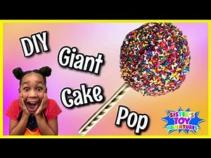 Biggest Cake Pop Ever!! DIY Gigantic cake pop!