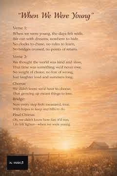 When We Were Young |#NostalgicSong#WhenWeWereYoung#EmotionalMusic#OriginalSong#LyricsVideo