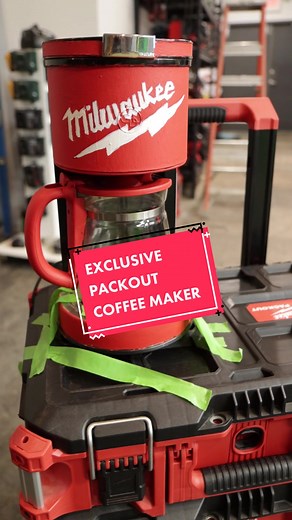 Exclusive Milwaukee Tool Packout Coffee Maker - Construction Jobsite Power Tools