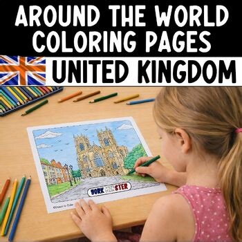 Around the World U.K. Coloring Pages | Famous Landmarks | No Prep Print and Go