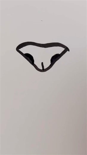 How to draw the EASIEST cat nose EVER!!!! #animalart #drawing