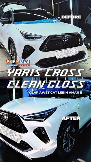 Formula Variasi & Detailing Tasikmalaya on Instagram: "Coating Yaris Cross 🔥 ✔️ Kilap naik ✔️ Cat terlindungi ✔️ Perawatan lebih gampang Investasi kecil buat tampilan jangka panjang. #formulavariasitasik #fyp #AutoDetailing #masukberanda #foryoupage"
