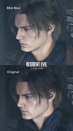 Leon Face Mod RE4 vs Original RE9 part 2 #leonskennedy #residentevilrequiem #residentevil4