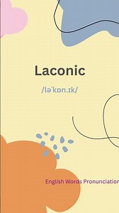 How to Pronounce Laconic | English Tutorial