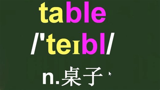 桌子table音标拼读方法讲解