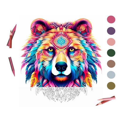 Mandala Animal Color by Number for Adult ,paint by Number for Procreate (digital Download, Printable PDF) 358 - Etsy Australia