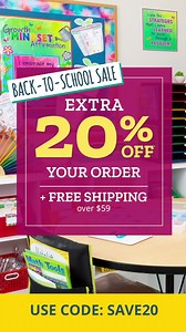 Stuff teachers need for #backtoschool: 🎒 ✔️ bags, baskets, pouches ✔️ bookcases, cubbies, shelves ✔️ bins, boxes, caddies The list goes on! ✏ That’s why we’re giving you an extra 20% off your order! Shop for back to school items now with promo code SAVE20 >> bit.ly/BacktoSchoolSales 💙💛 | Really Good Stuff