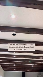 Goodbye dark beams, hello fresh, faux oak-look beauties!! 😍 Save time (and mess) by reviving your old dark beams and bringing your room back to life with this easy hack. 🤍🌾 Facebook Frenchic Fan Forum Danielle (over at @housetohomeatlast on Instagram) was ‘beaming’ with delight when she tried our infamous hack to restore her old beams back to their rustic, lighter look. Using 2 coats of our classic cream shade 'Creme de la Creme' from the self priming and self sealing The Lazy Range to give t