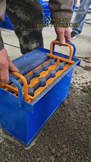 Hollow Interlocking Cinder Block Machine Model Manual Vibrating Brick Building Construction Machine