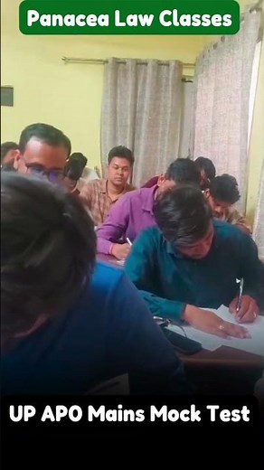 UP APO Mains Mock Test || Panacea Law Classes