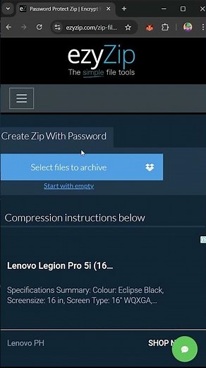 📦 Create Password-Protected ZIP Files Online │ No Software Installation Required