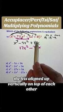 Sat/Accuplacer: Multiplying polynomials by the vertical format!🔥 #maths #mathematics #fyp #algebra