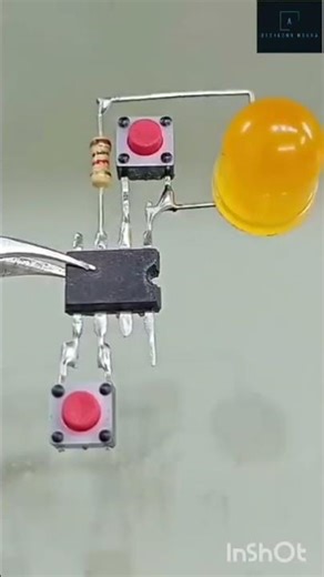 Single Button Se LED ON/OFF 🔘 | Easy Arduino Project #shorts*