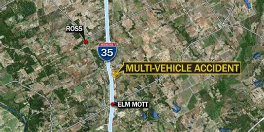 UPDATE:  I-35N reopened after multi-vehicle accident shut it down in Elm Mott Sunday morning