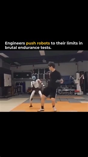 Diversified AI on Instagram: "Engineers are taking robot testing to a whole new level — and it’s brutal. In this endurance trial, a team of researchers kicks, pushes, and shoves the humanoid robot in every way possible, trying to knock it down and test its balance, reaction speed, and precision. But no matter how hard they go, it keeps standing back up. It’s not violence — it’s progress. Every hit makes these machines more stable, smarter, and closer to handling real-world chaos. Follow @diversi