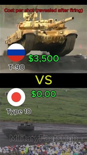 How Much Does One Tank Shot Cost? 💥 T-90 vs Type 10