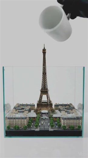 Paris City Miniature | Epoxy Filling | Eiffel Tower