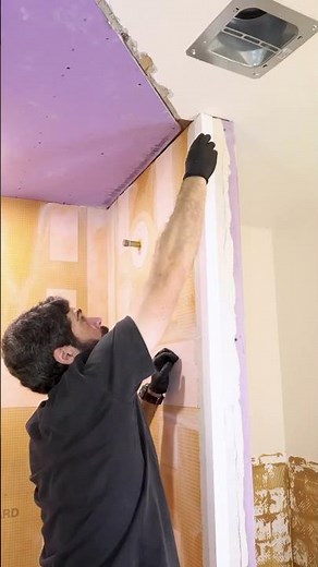 How to Finish Shower Wall Outside Corner - #shorts #homerepairtutor