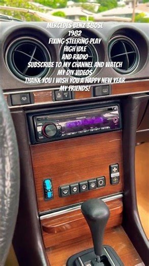 Fixing my Mercedes Benz 380 SL high idle, steering wheel play and radio issues #diymechanic