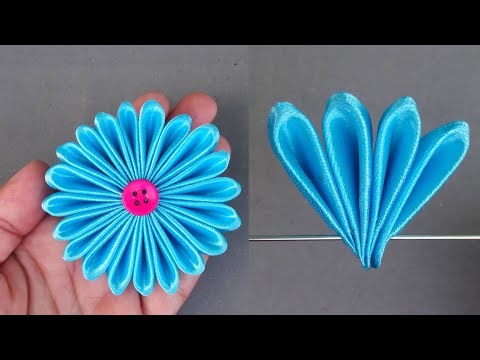 DIY: Easy Tricks Fabric Flowers Making - New design cloth Flower making - Kanzashi Fabric Flower-Diy