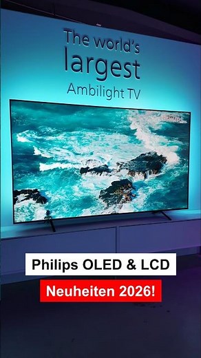 Philips OLED TV 2026 and RGB Mini-LED innovations (AmbiScape) #shorts #ambilight #oled