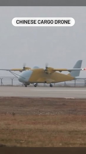 6.5K views · 120 reactions | CH-YH1000 cargo drone doing fully-loaded taxi testing. First flight is expected in the coming months The CH-YF1000 is a Chinese unmanned transport aircraft that can transport 1,000 kgs (2,200 lbs) and can fly for 10 hours . . . #china #drone #drones #chinese #airlift #logistics #freight #airplane #airplanes #cargo | The Merge | Facebook