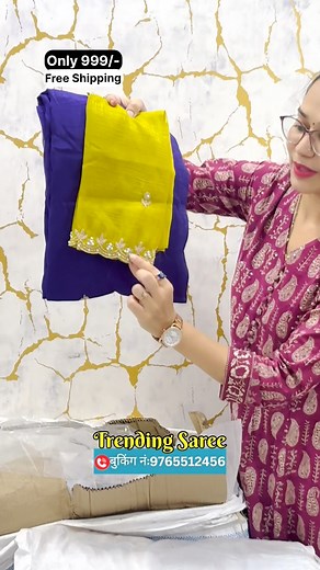 27K views · 198 reactions | Order Now 9765512456  Beautiful Saree with Contras Blouse pic ✨ Only 999/- Free Shipping ...#anandicreation #trending #trendingsaree #viralsaree #fancyblouses #reelitfeelit #ootd #sareeswag #viral #nashikvibes #marathimulagi #anandicreationlive #ɪɴsᴛᴀʀᴇᴇʟ #anandiblouses #restock #saree | Anandi Creation Live | Facebook