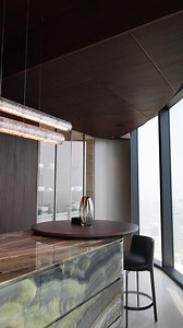 A bespoke strip pattern ceiling, custom-built to enhance Address JBR’s modern interiors. Proudly made in UAE. Hats Interiors Cell Industries #dubai #hatsinteriors #furniture #interiors #interiordesign #custommadefurniture #interiorfitout #fitoutcompanyindubai | Hats Interiors