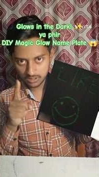 Glowing Name Plate 😱✨ | Magic Glow Powder Experiment | #Shorts #experiment #magical