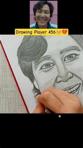Drawing Gi-Hun (player 456)😭💔✏️ #squidgame #gihun #player456 #sketch #drawing #pencildrawing #art