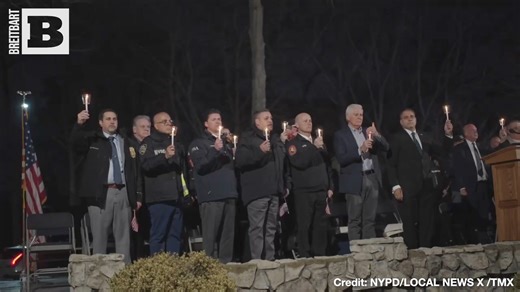 Footage from Thursday shows hundreds gathered in Massapequa, New York, for the wake of fallen NYPD officer Jonathan Diller who was shot in a traffic stop, leaving behind a wife and a one-year-old son. Donald Trump was among those who attended. | Breitbart