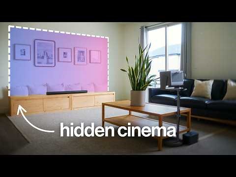I Built a Hidden 120" Home Theater in my Living Room