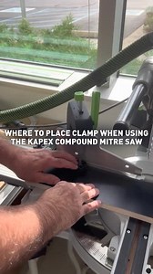 6.2K views · 58 reactions | 樂 Wondering where to place the clamp when using your KAPEX compound mitre saw? Placing it between the blade and the stop can help prevent kickback! ️ Learn more about our limited edition* KAPEX combos, available Nov. 29—here: https://bit.ly/3yD7NxF  We hope this helps!  *Limited Edition: Available at participating dealers, while supplies last. | Festool | Facebook